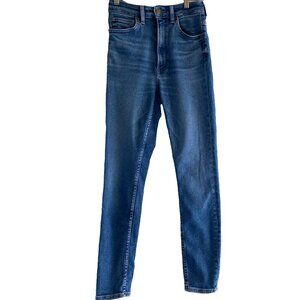 Lee x H&M Blue Denim Skinny Cotton Blend Jeans with Retro Style Size 4